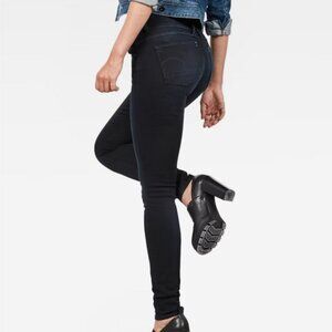 G-Star Raw Lynn Mid Waist Skinny Jeans W24 L30 Dark Blue Wash Stretch 24